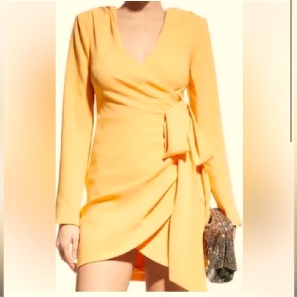 Cinq à Sept Sierra Wrap Front Long Sleeve Minidress-Size 8 EUC - Picture 8 of 11